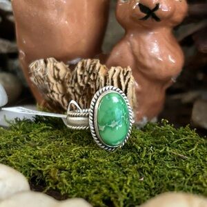925 Sterling emerald valley turquoise ring